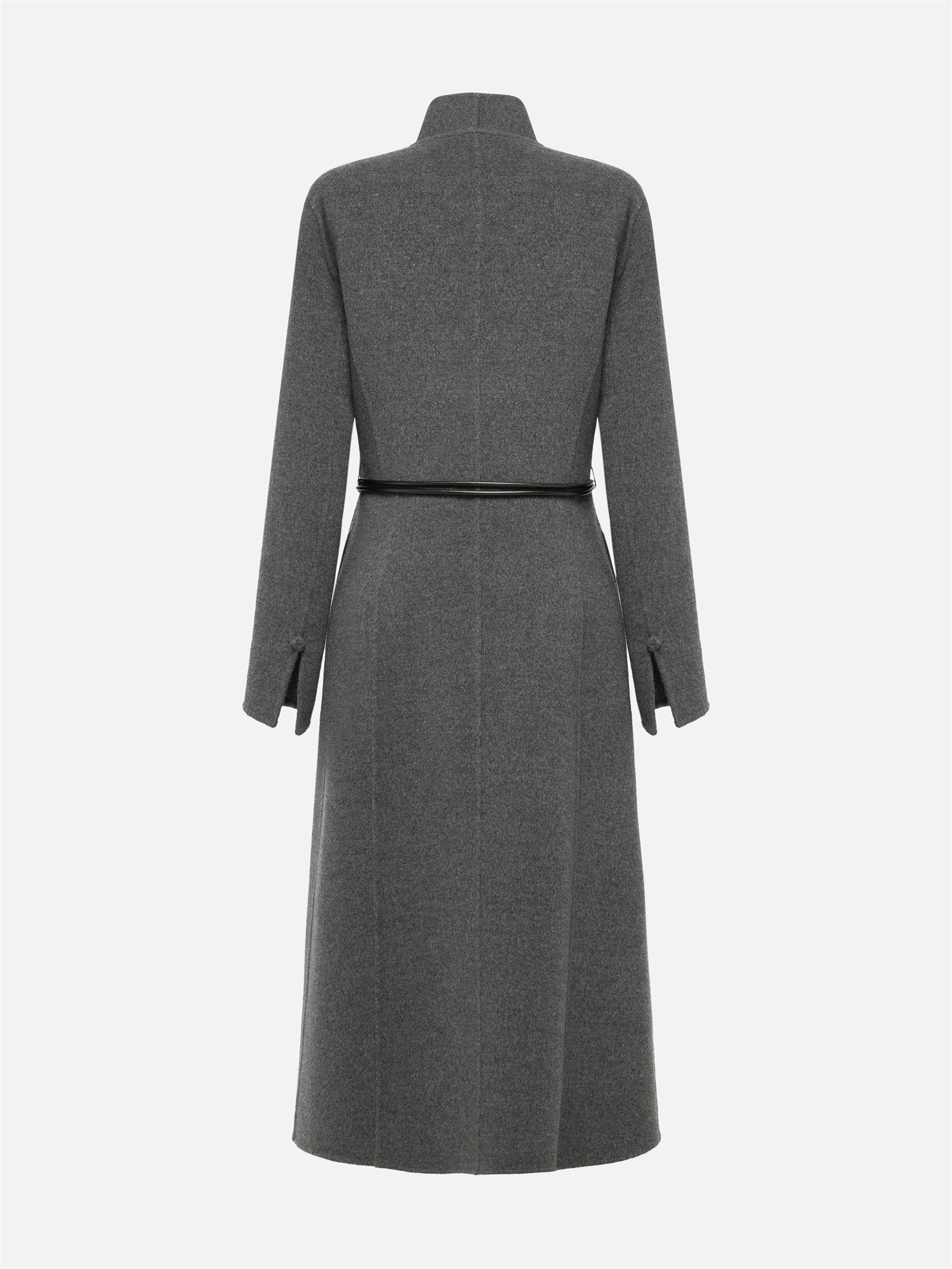 Wool-Cashmere Double-Faced Coat | Horn Gray