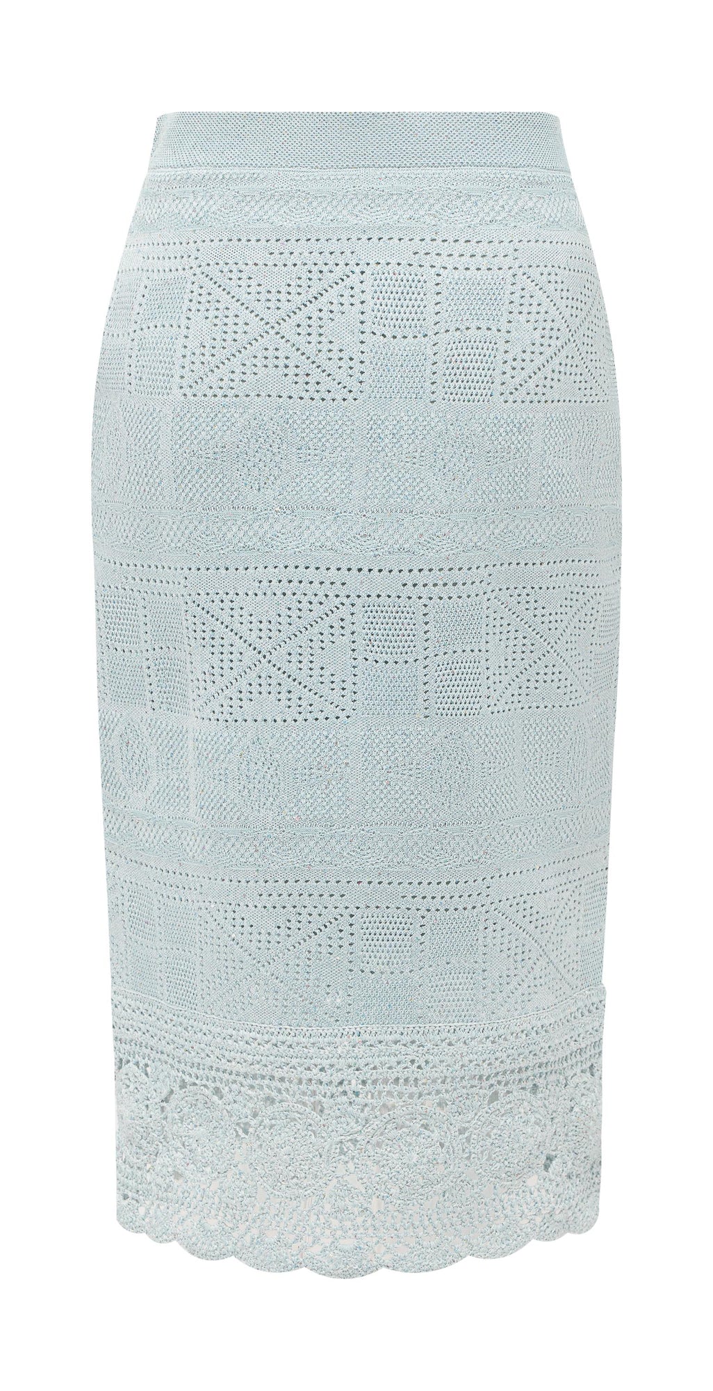 Lace Pencil Skirt | Light Blue