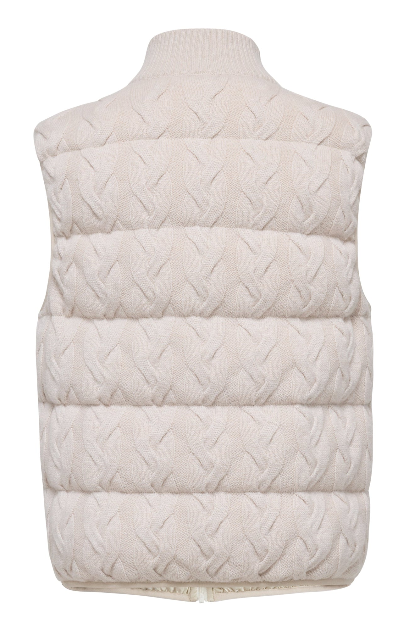 Stand Collar Goose Down Vest | White
