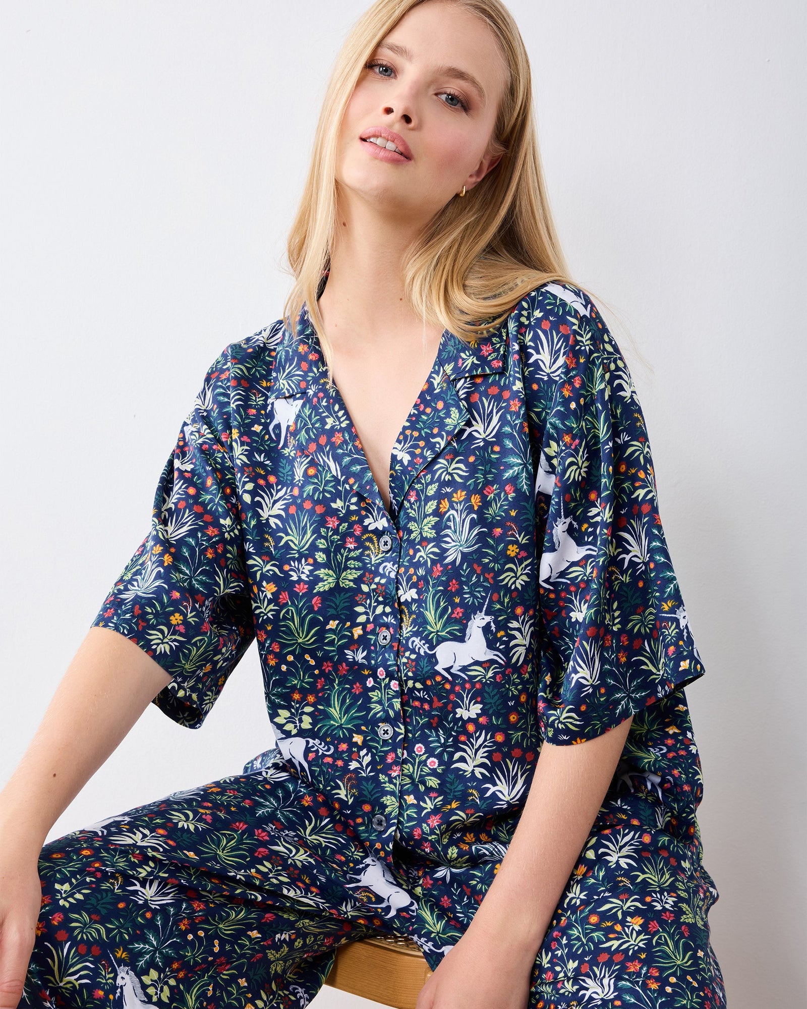 Unicorn's Garden - Eco Satin Wildest Dream Set - Indigo - Printfresh