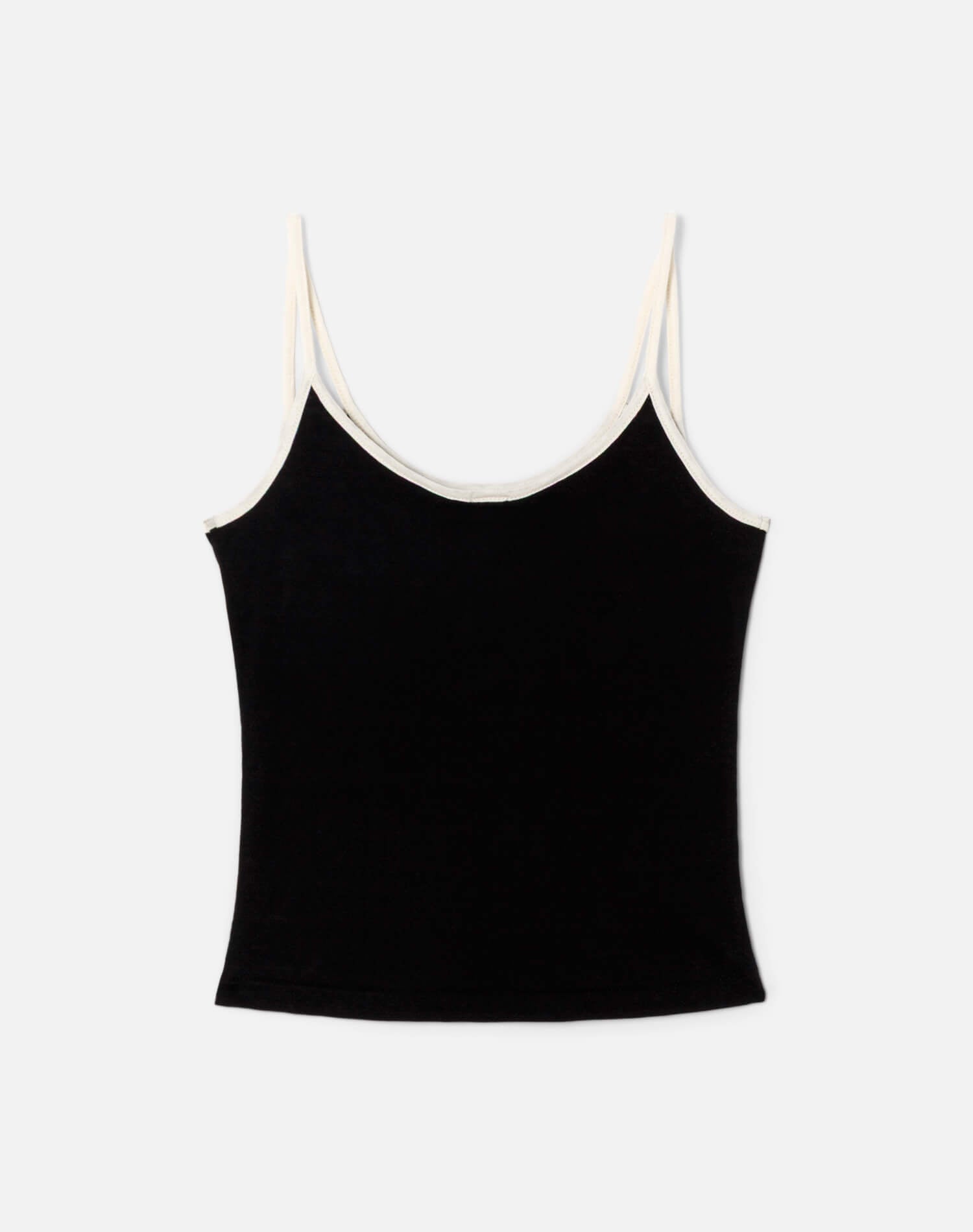 Womens | Hanes Gemini Tank | Black with Vintage White