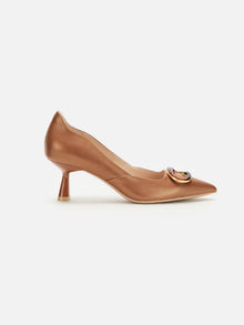 Lucky Knot High-Heeled Flats | Brown