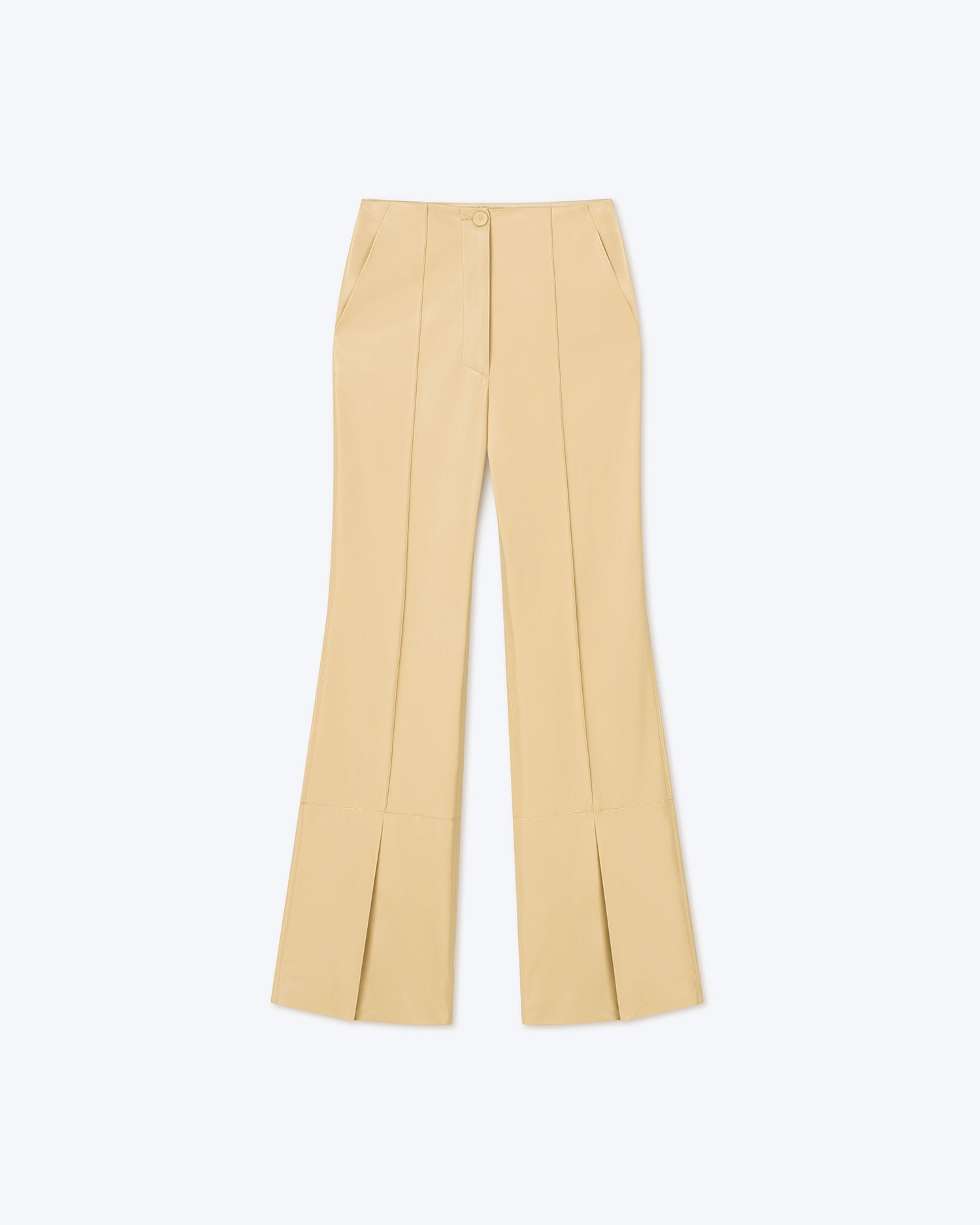 Womens | Evi Okobor Alt-Leather Pants | Almond