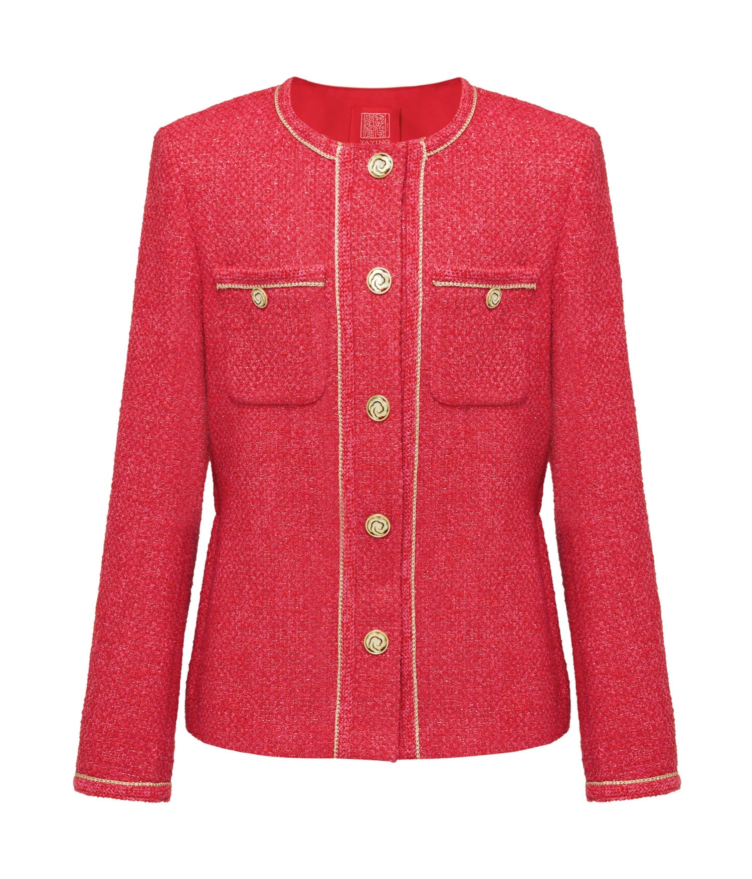 European Imported Tweed Jacket | Red