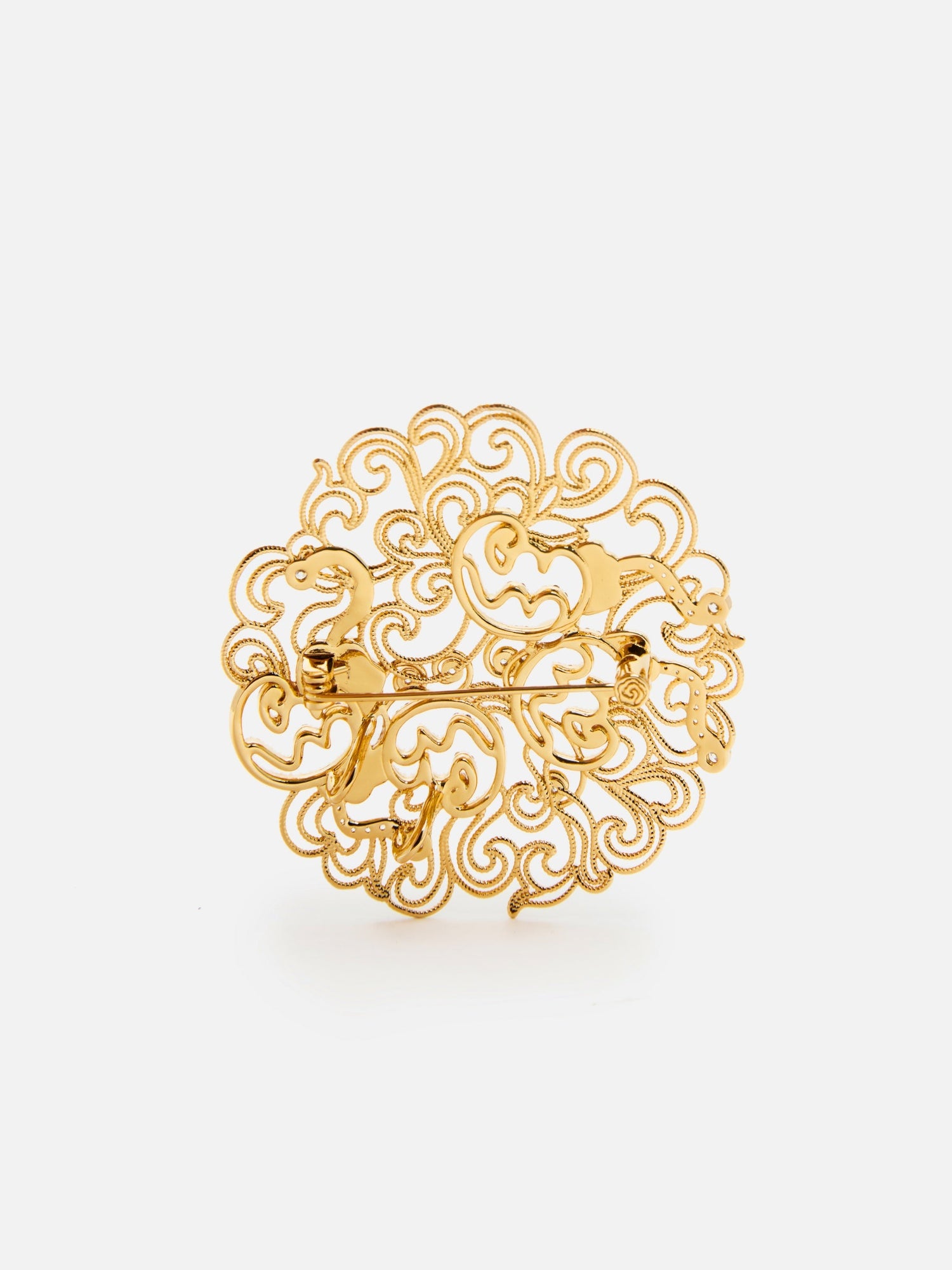 Zircon Openwork Brooch | Copper/Zircon