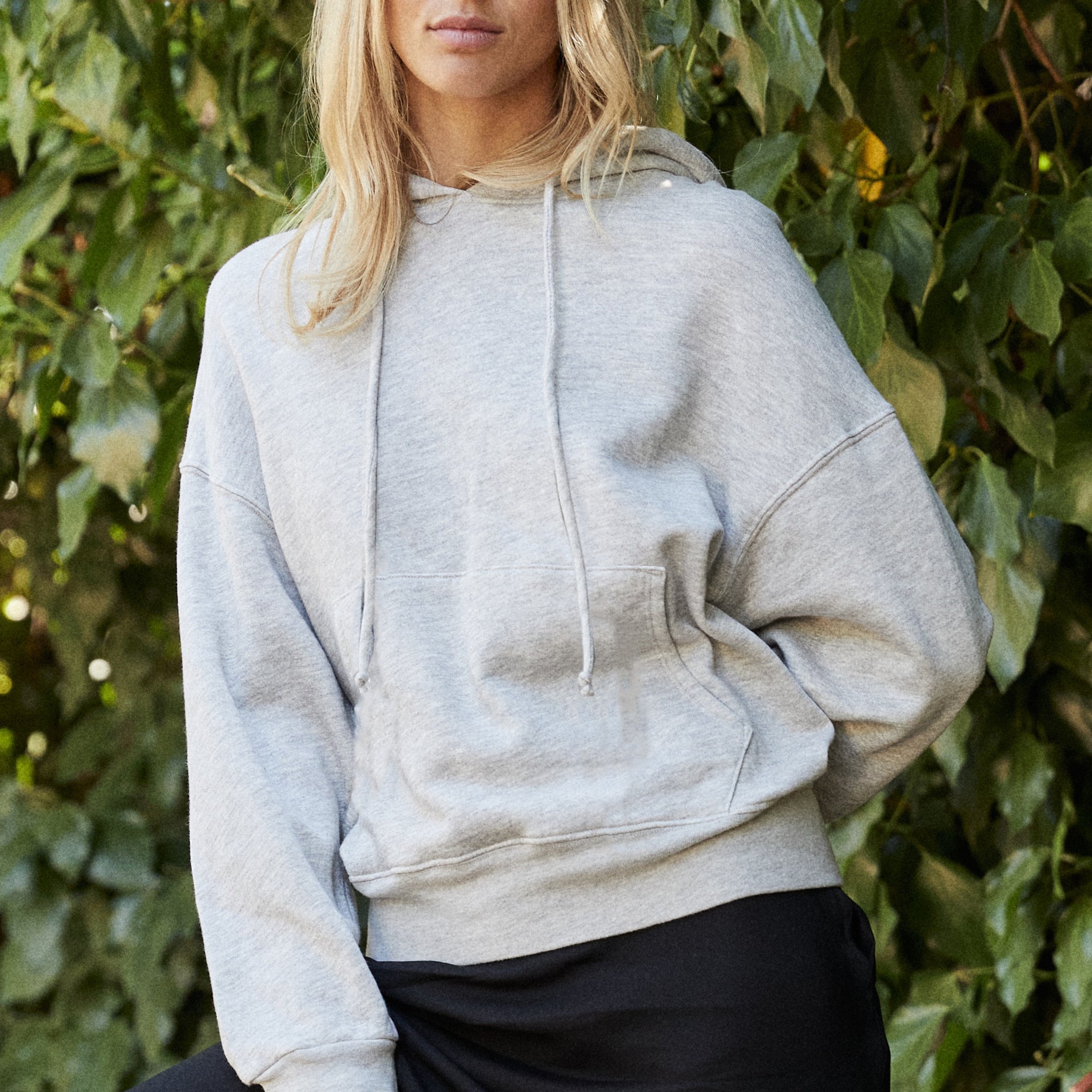 Fleece Slouchy Pullover Hoody | Women | Heather Grey