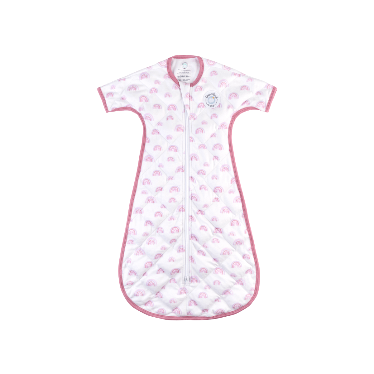 Baby | Bamboo Weighted Transition Swaddle | Pink Rainbow