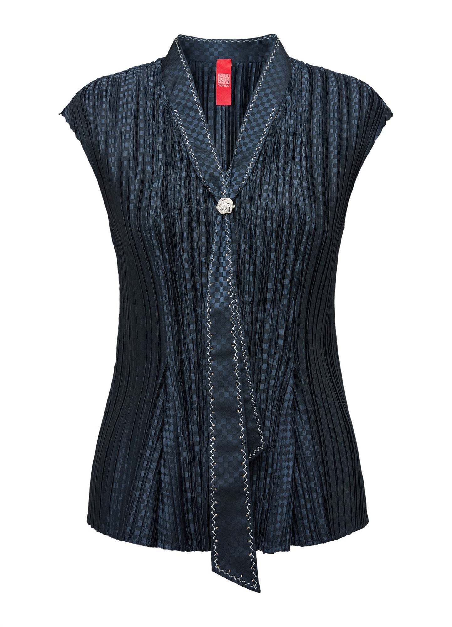 Waist-Cinched Shirt Top | Navy