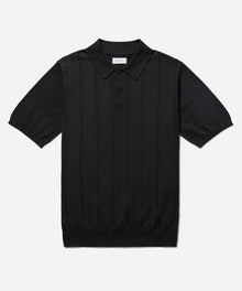 Black | Jahmad Mini Cable Knit Polo