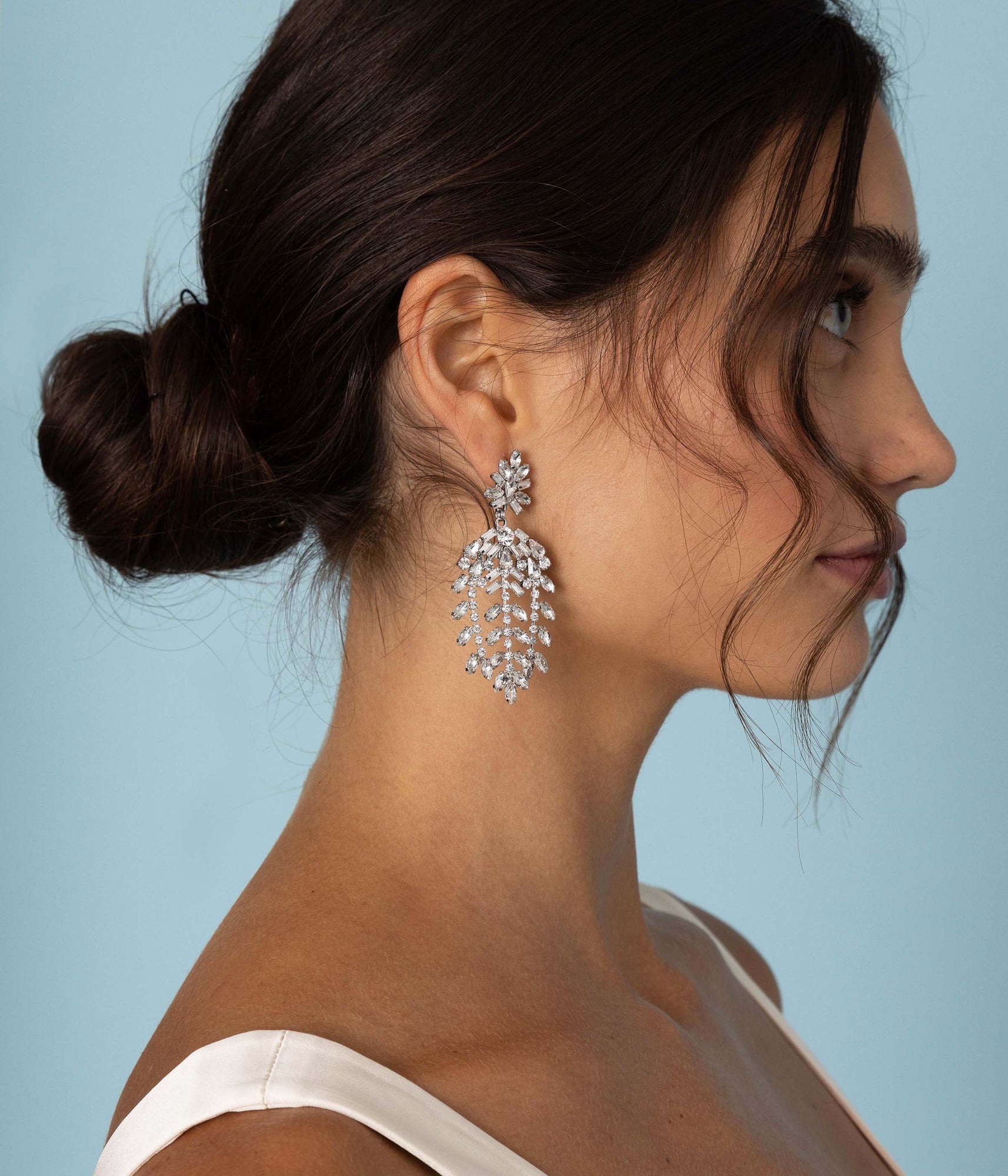 Elena Statement Earrings | Crystal