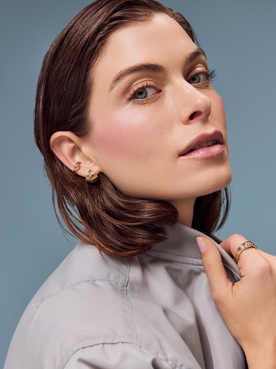 Haven Huggie Earrings | 14K Gold on Brass
