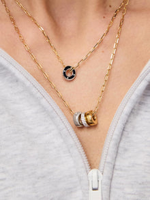 Jasper Pendant | 14K Gold on Brass/Rhodium on Brass