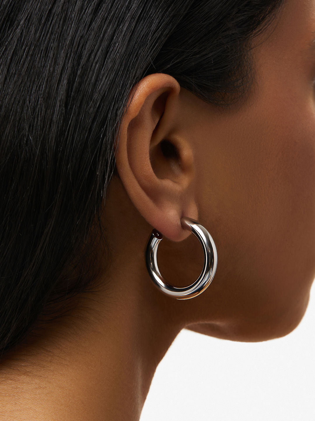 Tia Small Hoop Earrings | Sterling Silver