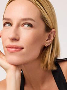 Sloane Pave Stud Earrings | 14K Gold on Brass | Cubic Zirconia