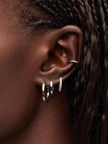Huggie Hoops | Rhodium on Brass