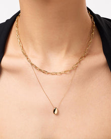 Large Paperclip Necklace | 10K Solid Gold