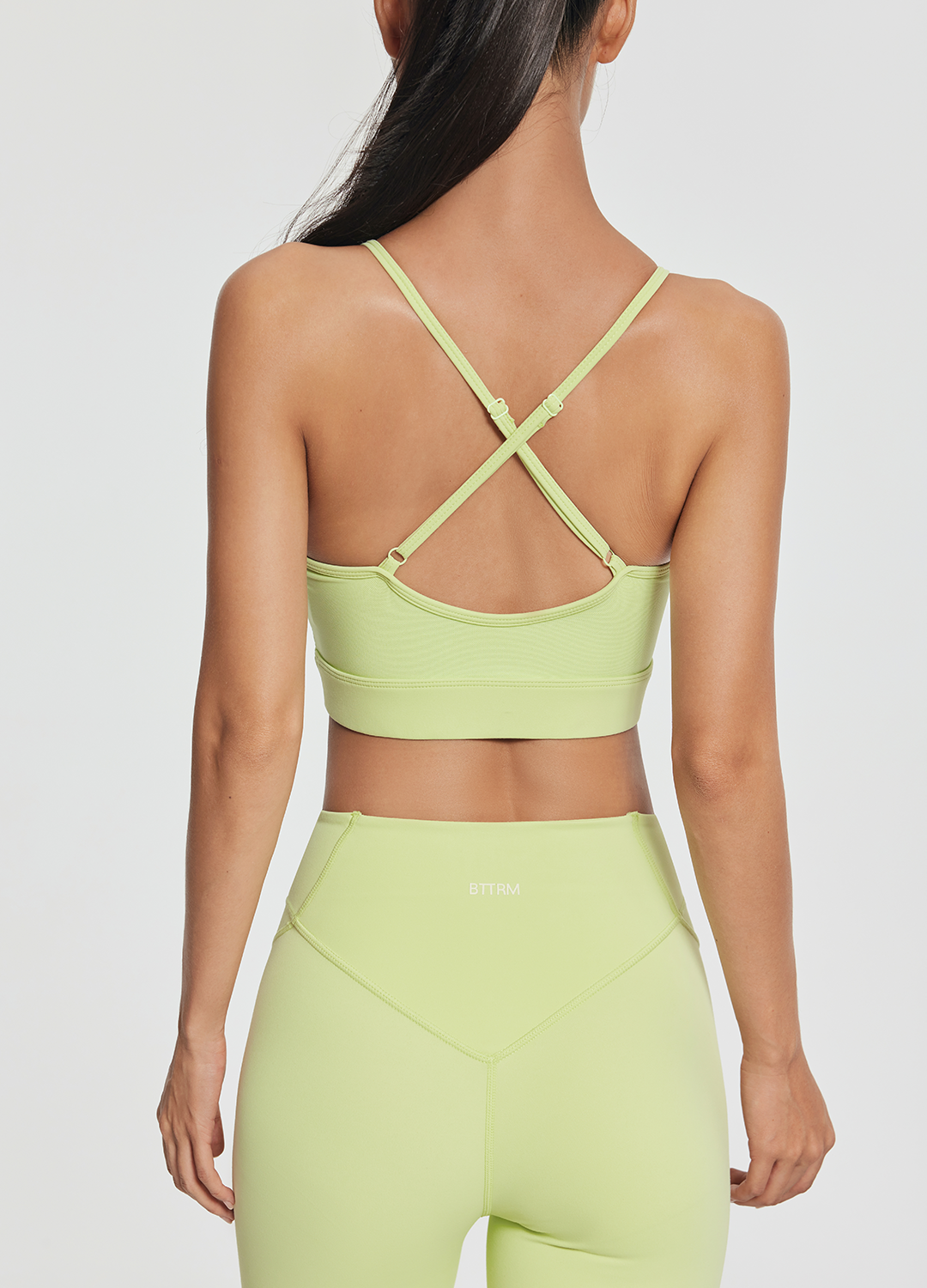 Seamless Crossback Bra | Cool Matcha