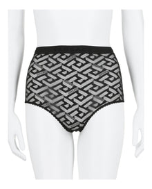 Versace | La Greca-Pattern Tulle Briefs