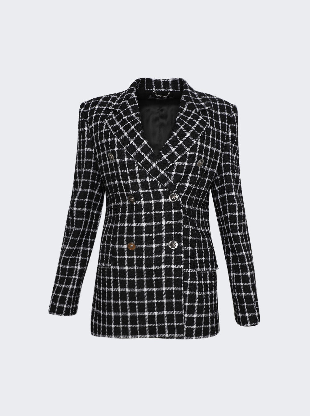 Women | Versace | Slim Masculine Blazer And White | Black