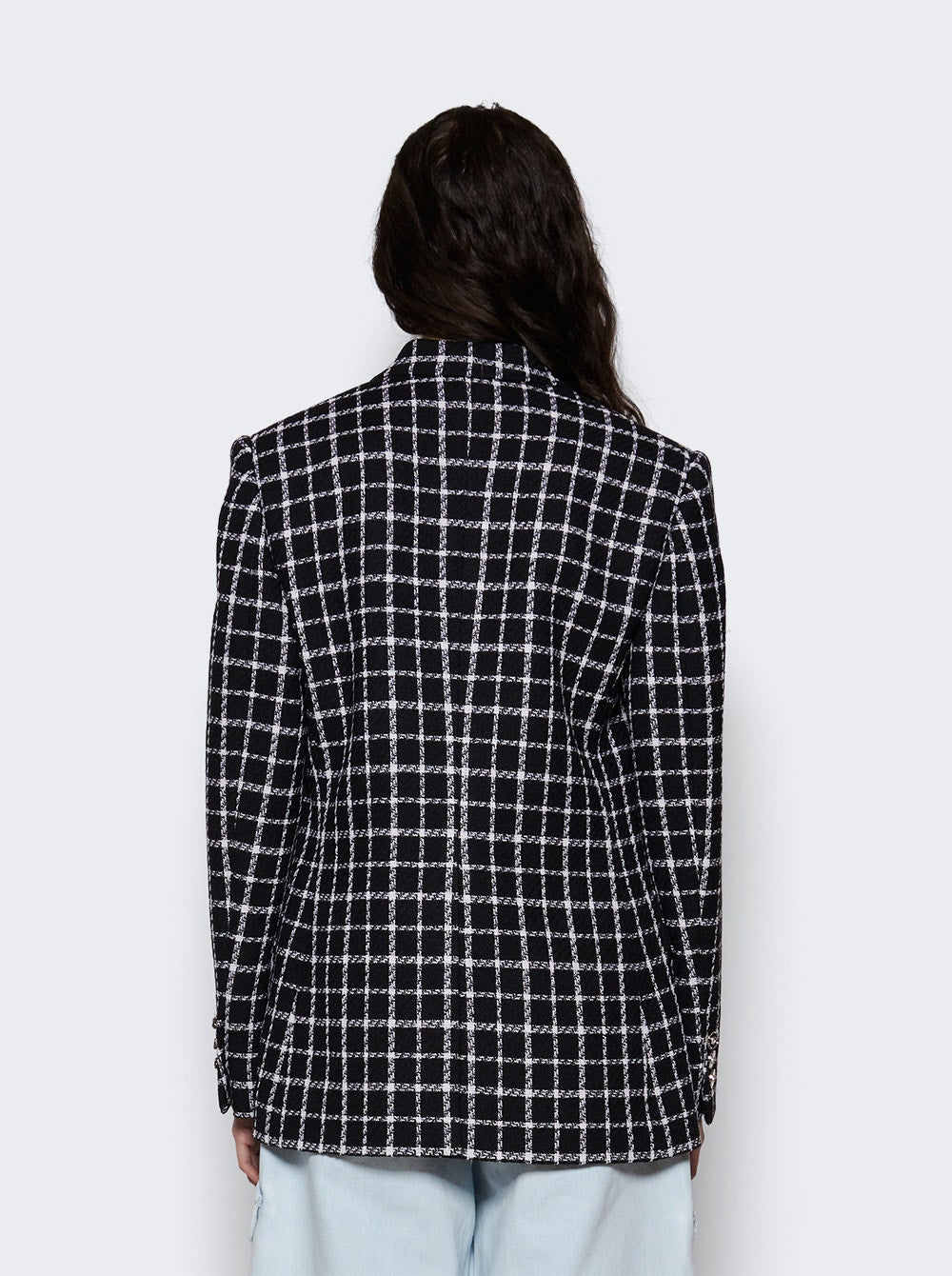 Women | Versace | Slim Masculine Blazer And White | Black