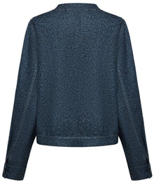 Faux Denim Jacket | Navy
