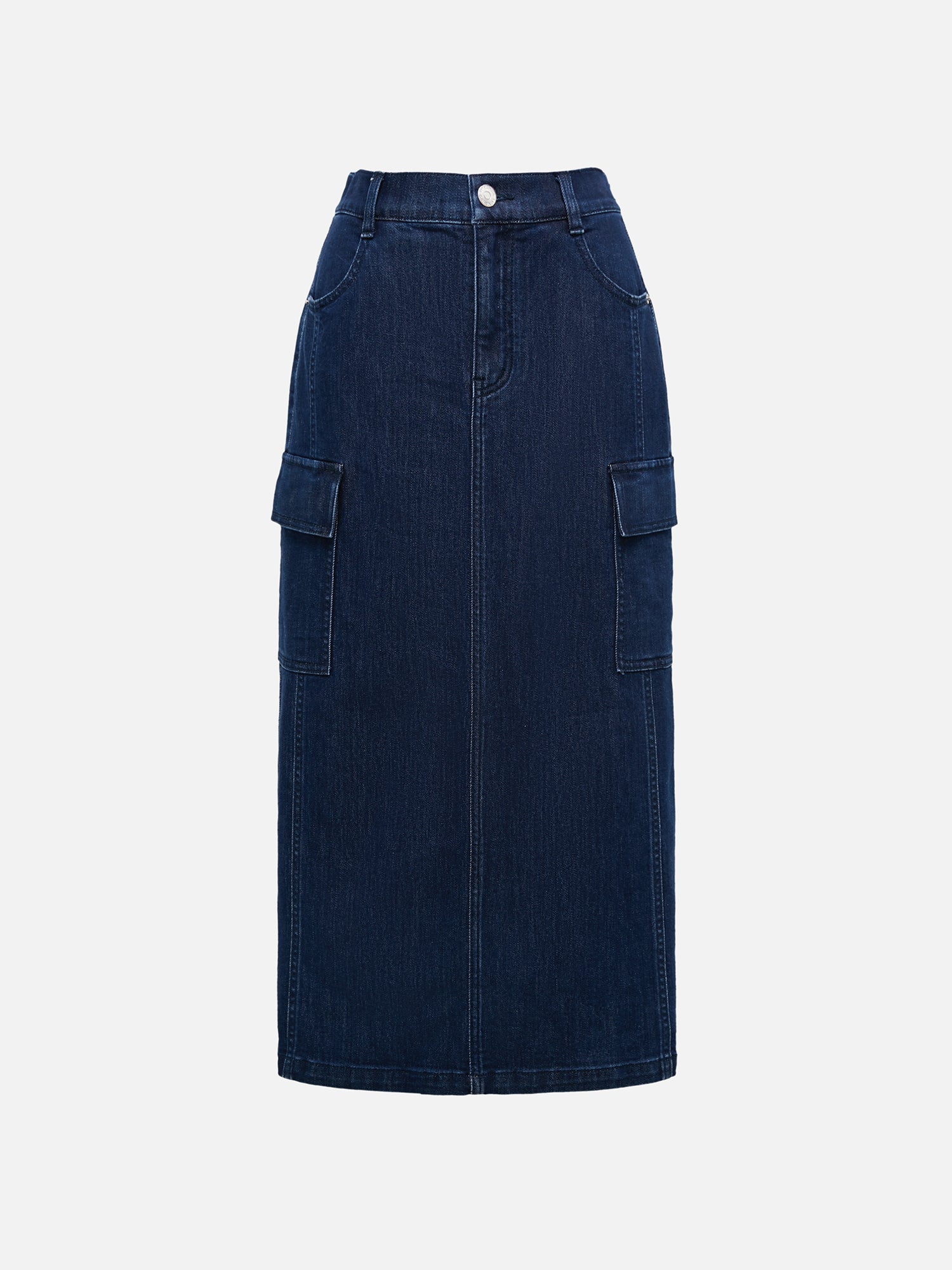 Straight Denim Skirt | Navy