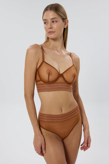 Bare Underwire Full Cup Longline Bra | Ginger