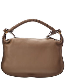 Chloe | Womens | Marcie Small Leather Shoulder Bag | Grey