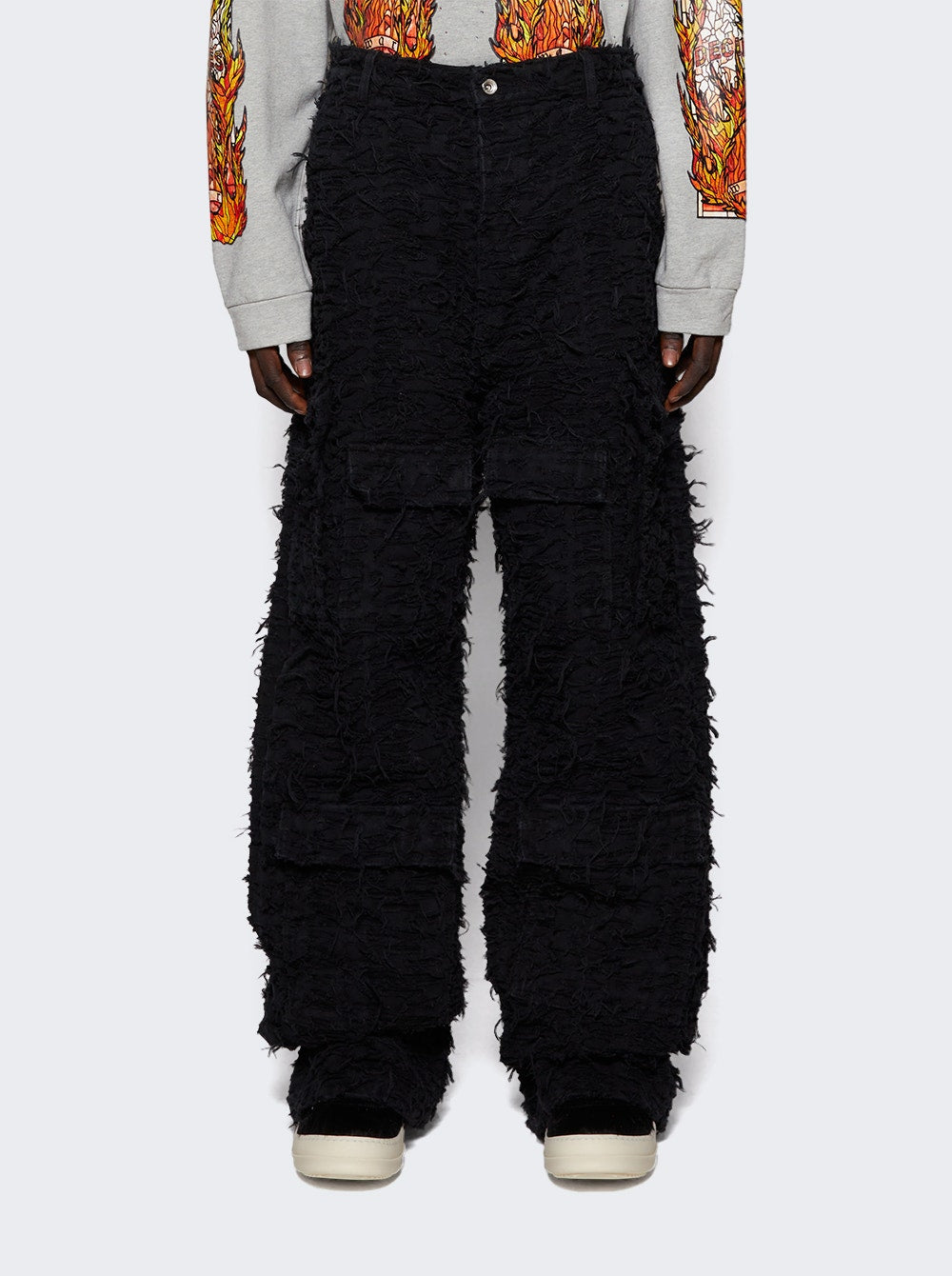 Men | WHO DECIDES WAR | Husk Wide Leg Jeans Coal | Black