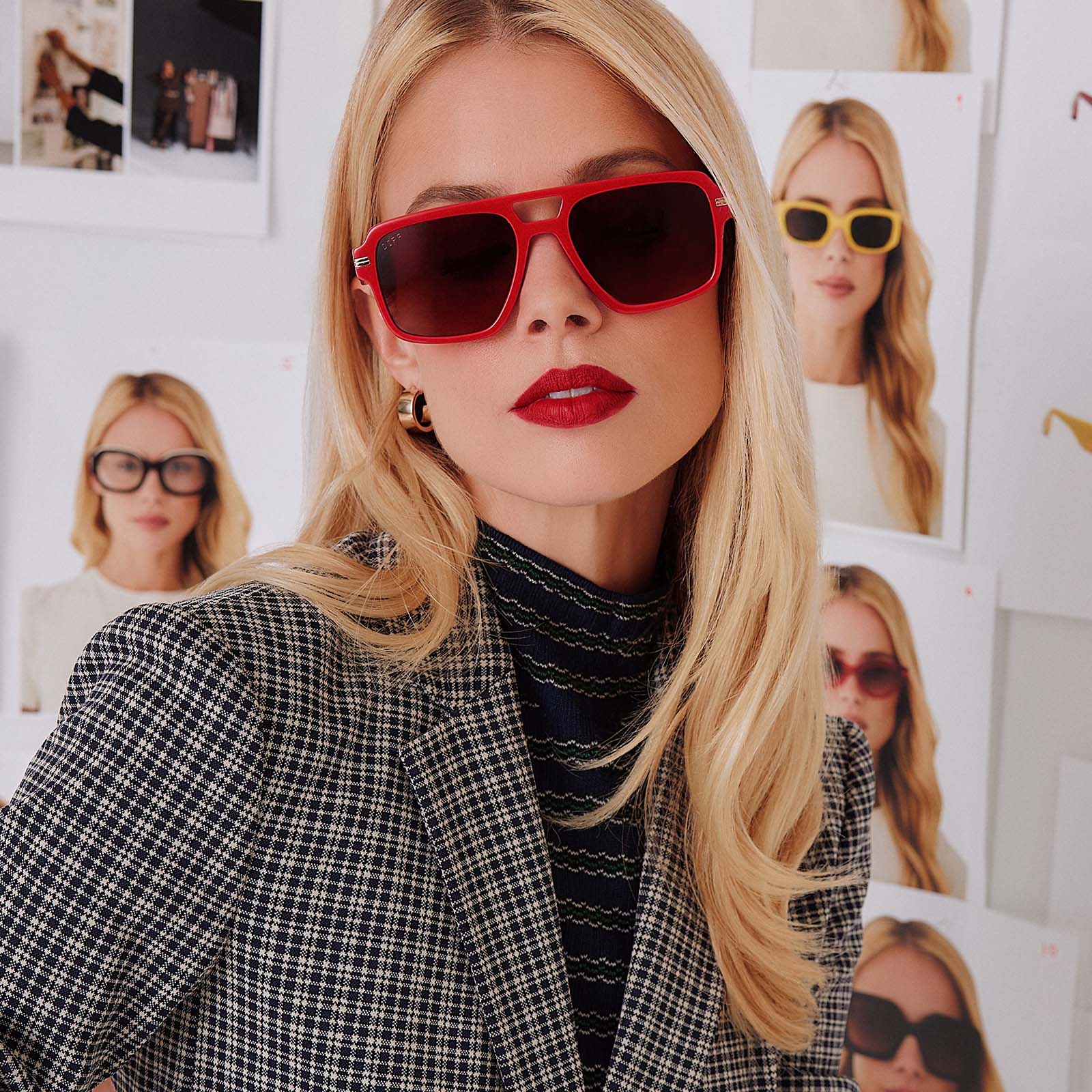 Unisex | Julien Navigator Sunglasses | Rouge Vogue | Warm Brown Gradient Lenses