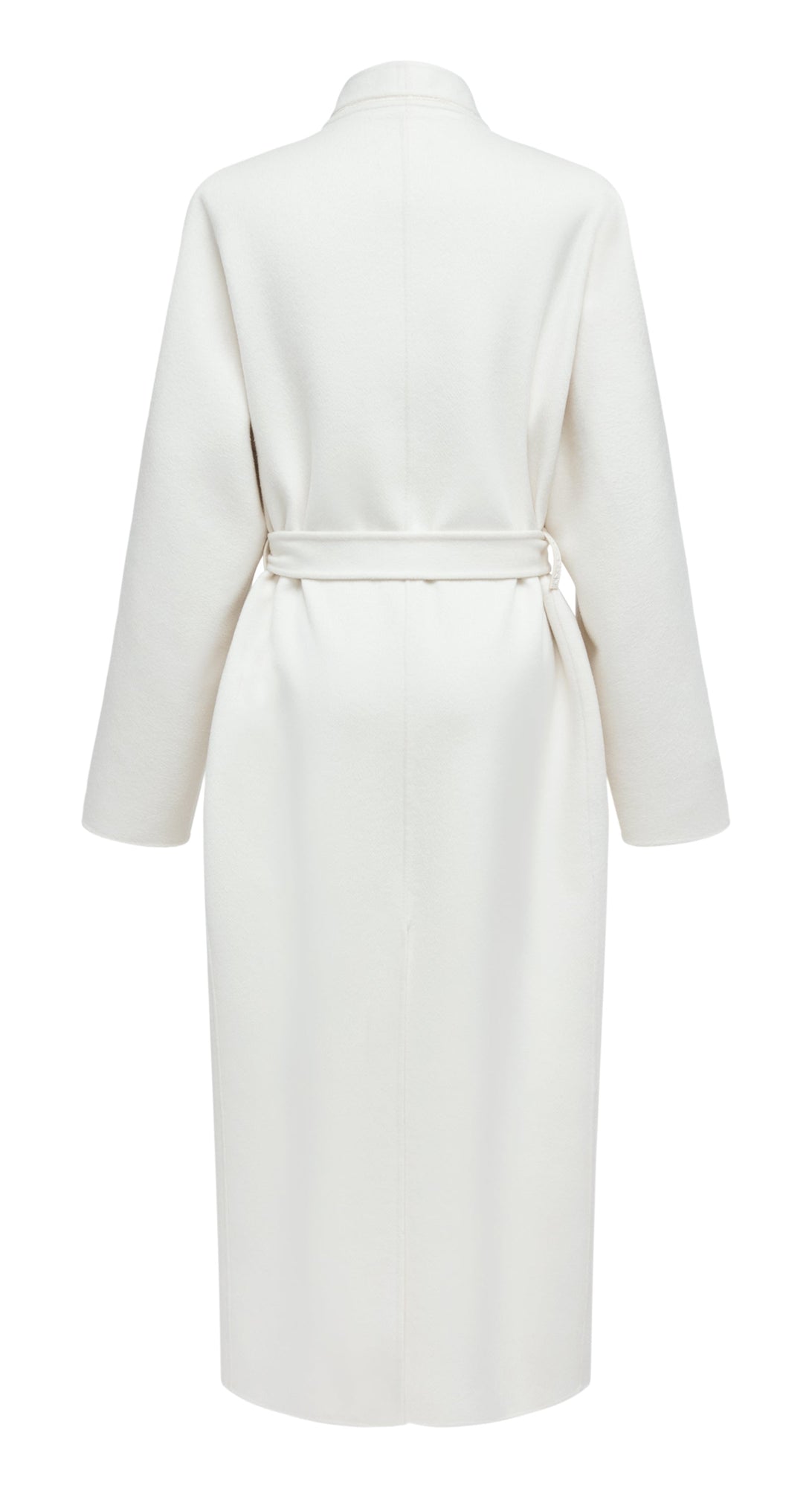Thin-Strap Cashmere Coat | White