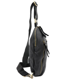 Bolsa Nova | Unisex | Logan Leather Sling Bag | Black