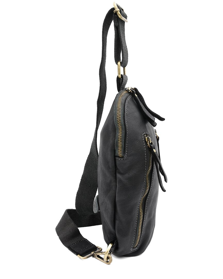 Bolsa Nova | Unisex | Logan Leather Sling Bag | Black