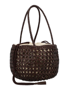 Dragon Diffusion | Unisex | Juventus Leather Shoulder Bag | Brown