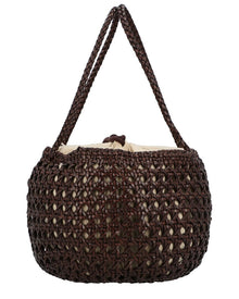 Dragon Diffusion | Unisex | Juventus Leather Shoulder Bag | Brown