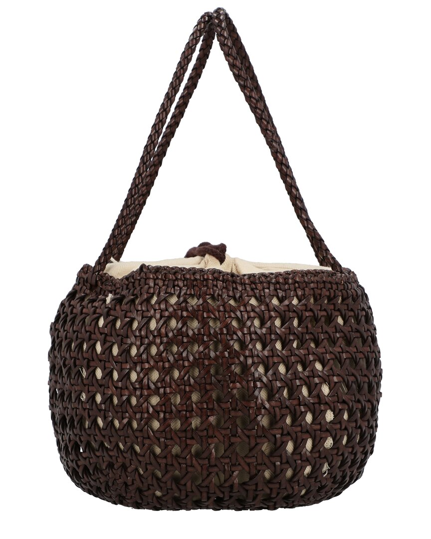 Dragon Diffusion | Unisex | Juventus Leather Shoulder Bag | Brown