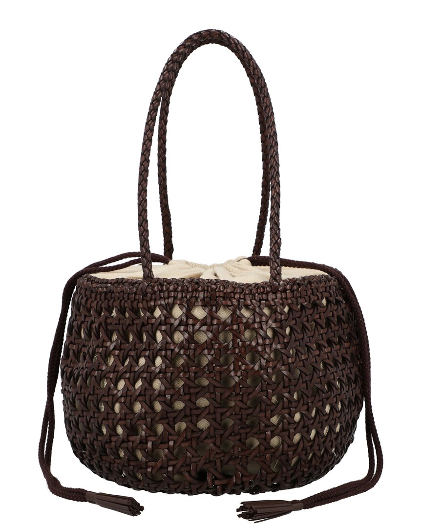 Dragon Diffusion | Unisex | Juventus Leather Shoulder Bag | Brown
