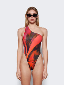 Women | Louisa Ballou | Plunge Swimsuit | Queens Gambit Red