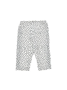 Girls | Polka Dot Cycling-Style Leggings | White/Black
