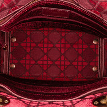Dior | Pre-Owned Medium Velvet Cannage Lady D Lite | Red/Maroon