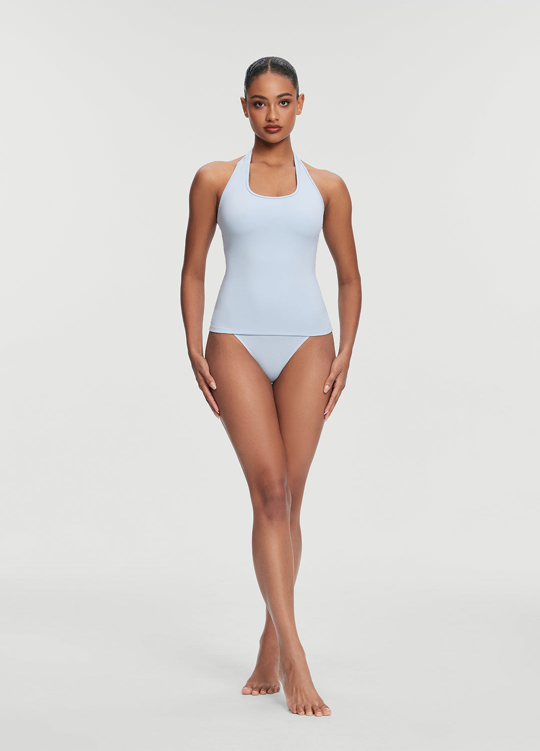 Halter Neck Tank Top | Sky Blue