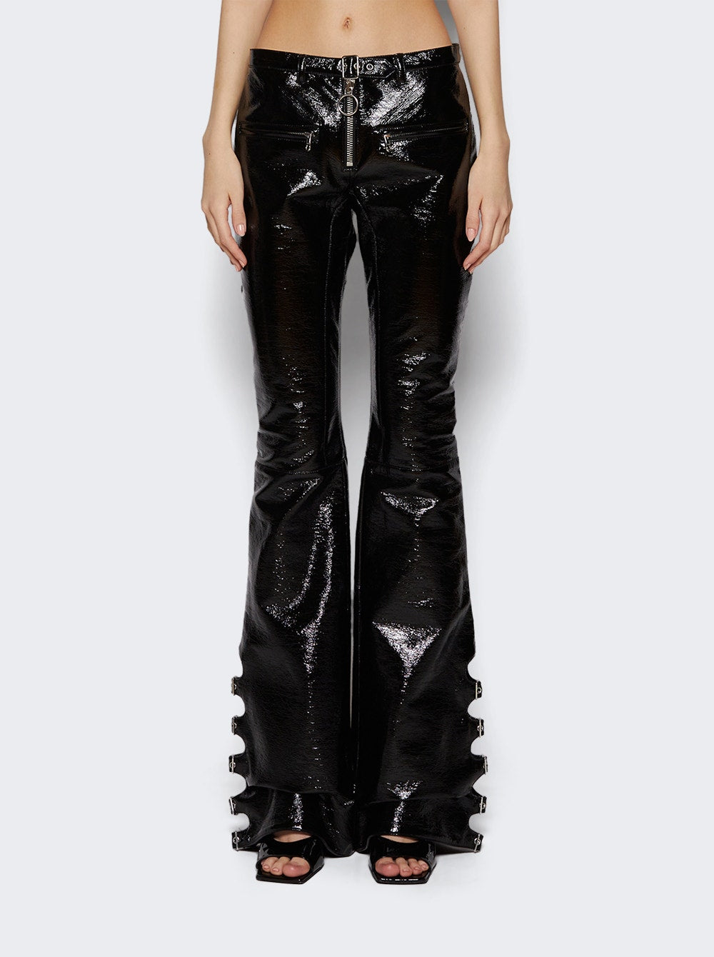 Women | Courrèges | Multi-buckle Bootcut Pants | Black