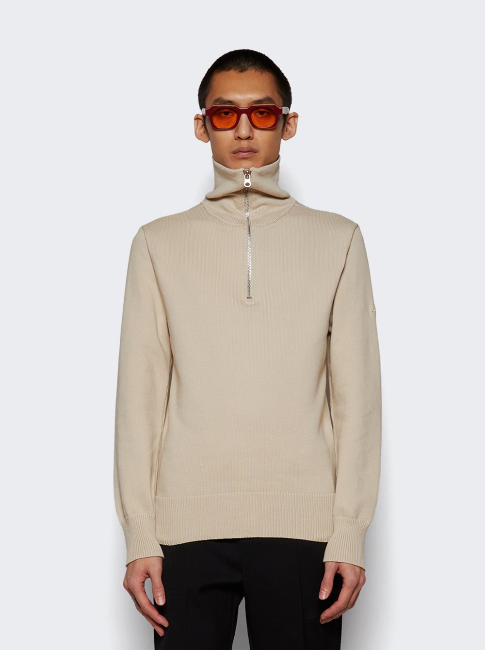 Men | Courrèges | Trucker Knit Sweater | Clay