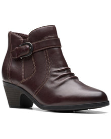Clarks | Womens | Emily2 Opal Leather Bootie | Brown
