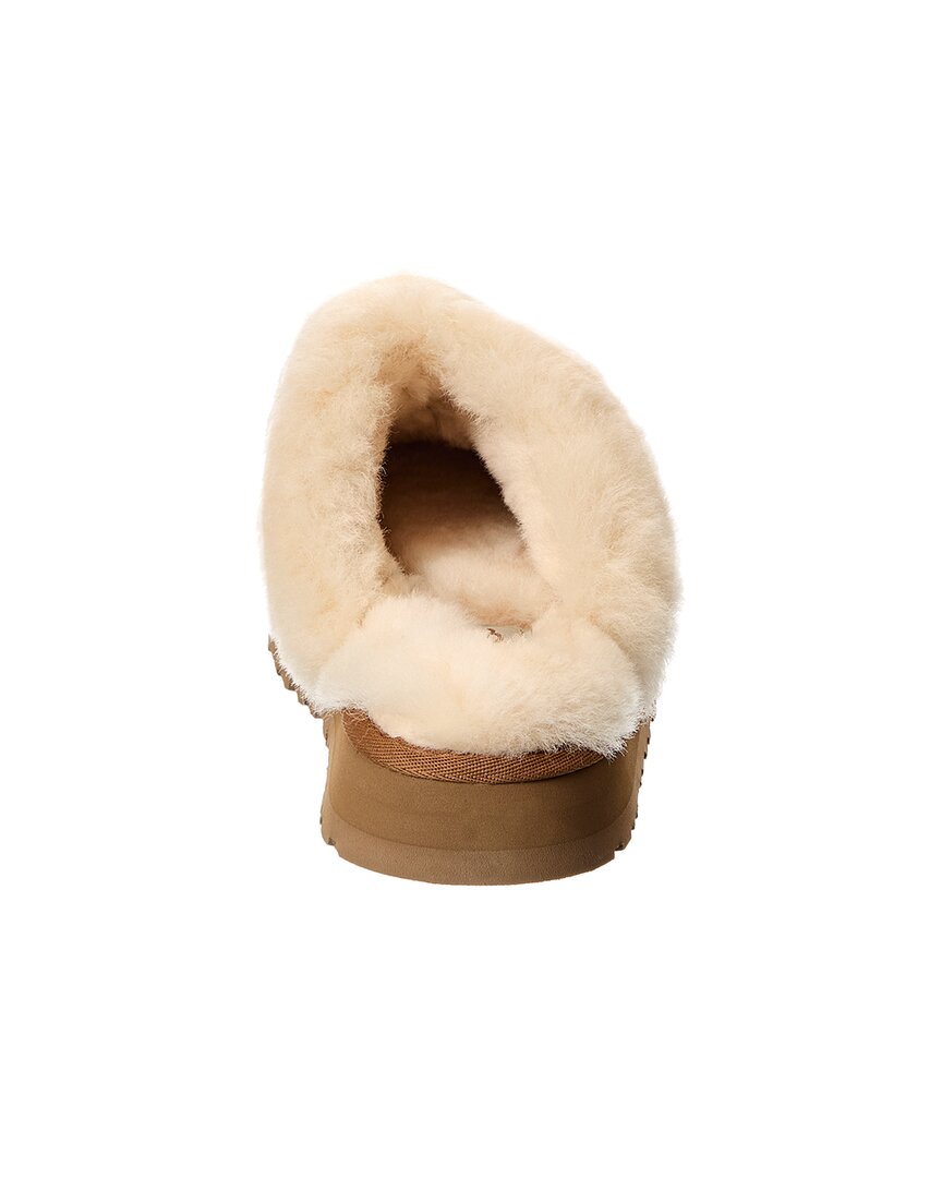 UGG | Womens | Disquette Suede & Shearling Slipper | Brown