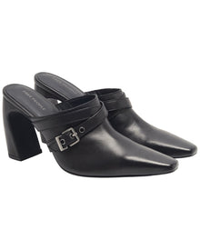 Free People | Womens | Date Night Leather Mule | Black