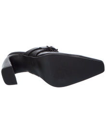 Free People | Womens | Date Night Leather Mule | Black