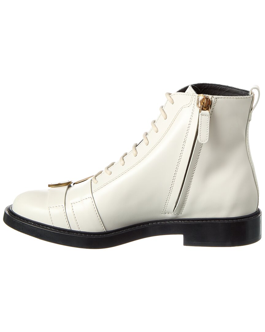 TOD's | Womens | Leather Lace-Up Boot | White