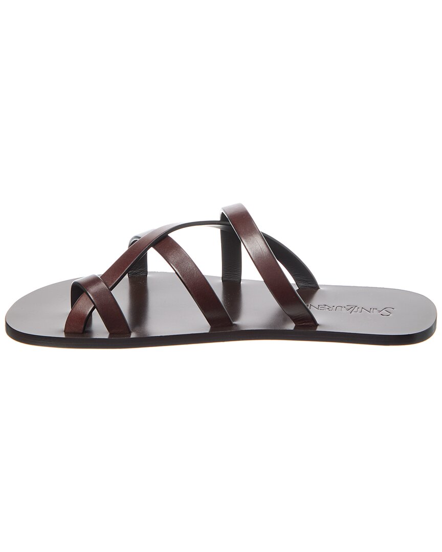 Saint Laurent | Womens | Leather Sandal | Brown
