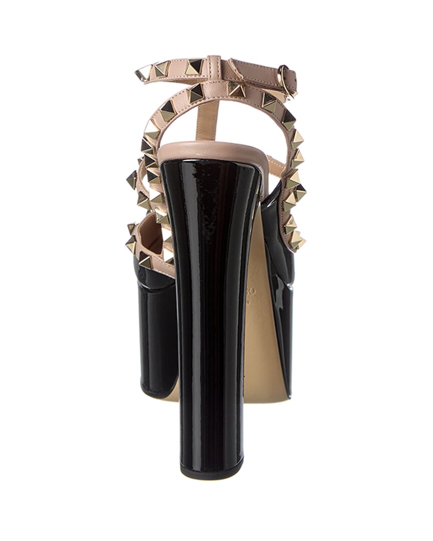 Valentino | Womens | Rockstud 155 Patent Platform Pump | Black